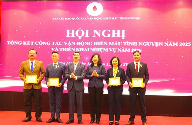 Cả nước tiếp nhận gần 1,75 triệu đơn vị máu trong năm 2025