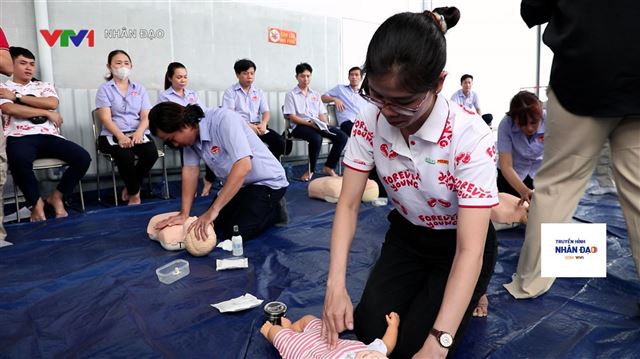 Nâng cao kiến thức, kỹ năng sơ cấp cứu cho đội ngũ cán bộ, TNV CTĐ và cộng đồng VTV1 Ngày 12.08.2024