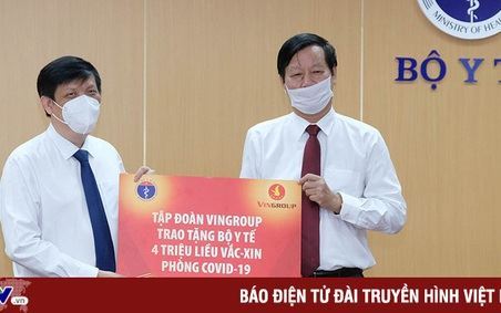 Bộ Y tế tiếp nhận hỗ trợ 160 tỷ đồng và 4 triệu liều cho quỹ mua vaccine phòng COVID-19