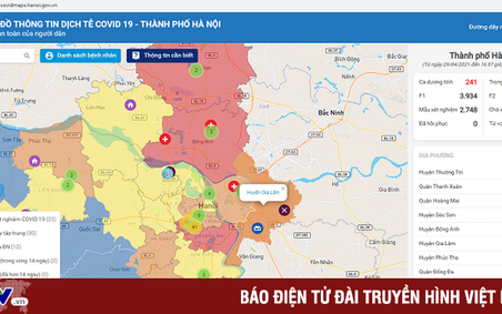 Hà Nội ra mắt Bản đồ thông tin dịch tễ COVID-19