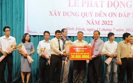 Chung tay xây dựng Quỹ Đền ơn đáp nghĩa để chăm lo tốt hơn cuộc sống người có công ở Bình Định