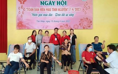 Kiên Giang: Tiếp nhận 454 đơn vị máu trong Ngày hội toàn dân hiến máu tại Tân Hiệp