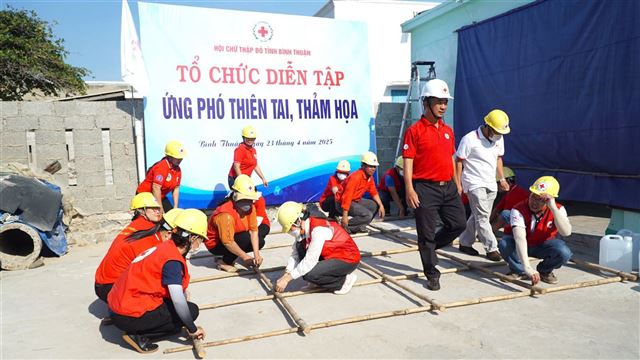 Bình Thuận: Nâng cao năng lực ứng phó thiên tai thông qua diễn tập thực hành sau bão