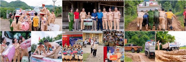 Cảnh sát giao thông Hà Nội ủng hộ đồng bào bị thiệt hại do cơn bão số 3
