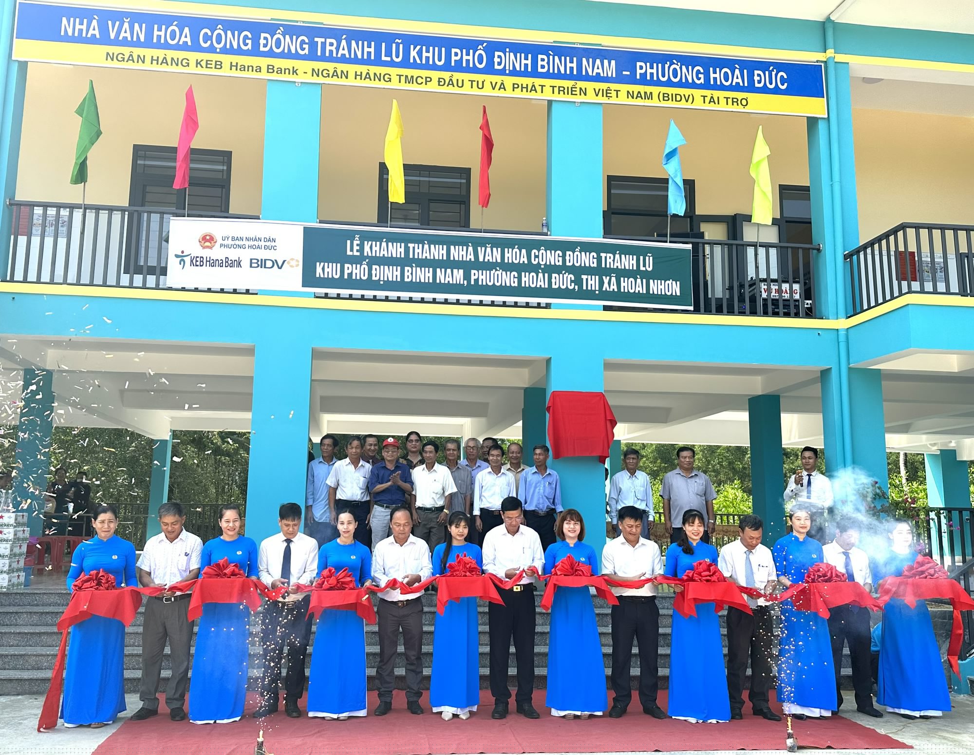 Hội Chữ thập đỏ Bình Định tổ chức lễ khánh thành Nhà văn hóa cộng đồng tránh trú lũ