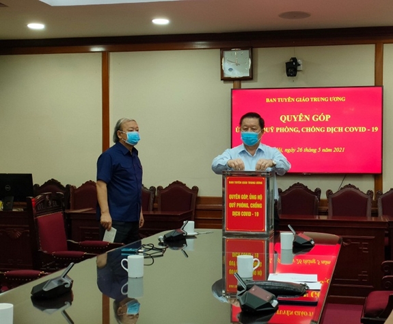 Ban Tuyên giáo Trung ương phát động quyên góp ủng hộ Quỹ phòng, chống dịch Covid-19