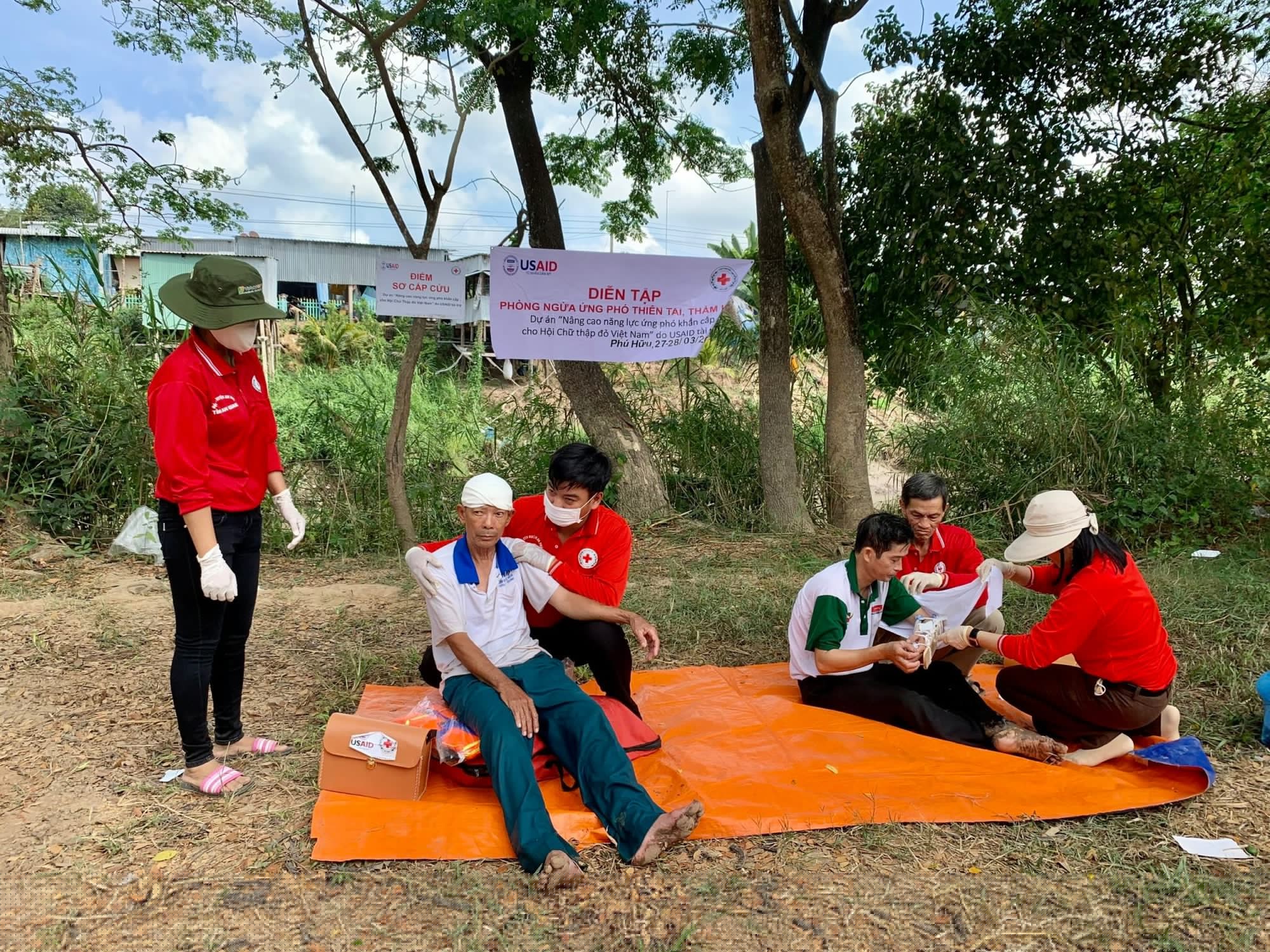 Xã Phú Hữu (An Giang): Diễn tập phòng ngừa ứng phó thiên tai, thảm hoạ