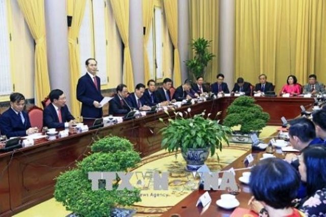 Chủ tịch nước Trần Đại Quang trao Quyết định bổ nhiệm 16 Đại sứ