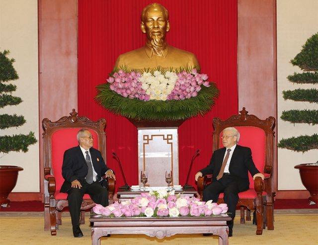 Tổng Bí thư Nguyễn Phú Trọng tiếp Đoàn Ủy ban Kiểm tra T.Ư Đảng Nhân dân Cam-pu-chia