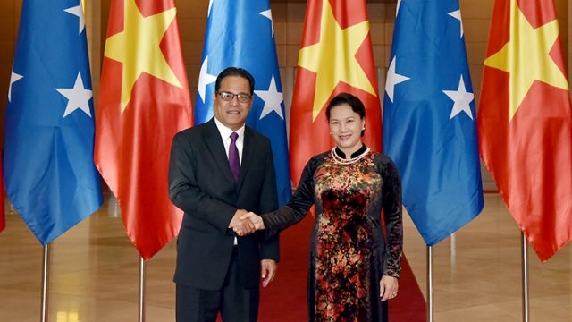 Chủ tịch Quốc hội Nguyễn Thị Kim Ngân đón, hội đàm với Chủ tịch Quốc hội Liên bang Mi-crô-nê-xi-a