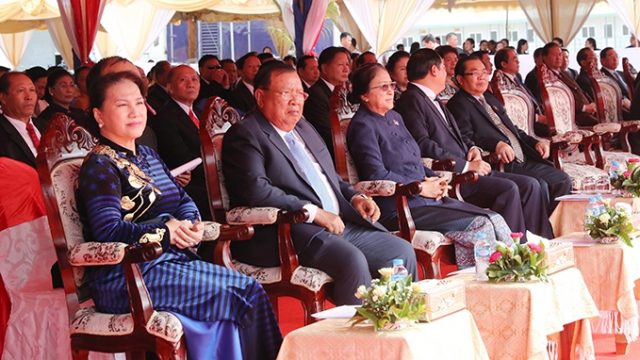 Chủ tịch Quốc hội Nguyễn Thị Kim Ngân dự lễ động thổ xây dựng Nhà Quốc hội Lào