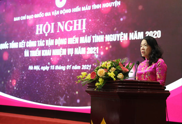 Năm 2020, toàn quốc đã vận động và tiếp nhận được hơn 1,4 triệu đơn vị máu