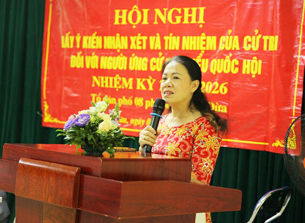 100% cử tri nơi cư trú tín nhiệm ông Nguyễn Hải Anh và bà Trần Thị Hồng An ứng cử đại biểu Quốc hội khóa XV