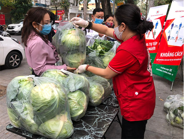 Hội Chữ thập đỏ Việt Nam hỗ trợ người dân vùng dịch Hải Dương tiêu thụ 769 tấn nông sản