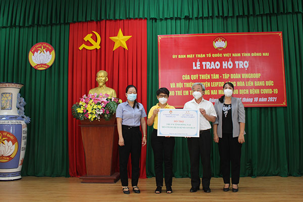 Đồng Nai: Trao hỗ trợ cho 43 trẻ em mồ côi do dịch Covid-19