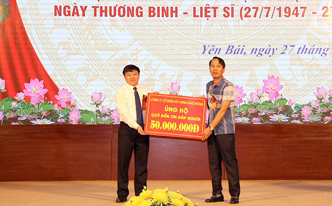 Yên Bái tổ chức vận động ủng hộ Quỹ Đền ơn đáp nghĩa năm 2023