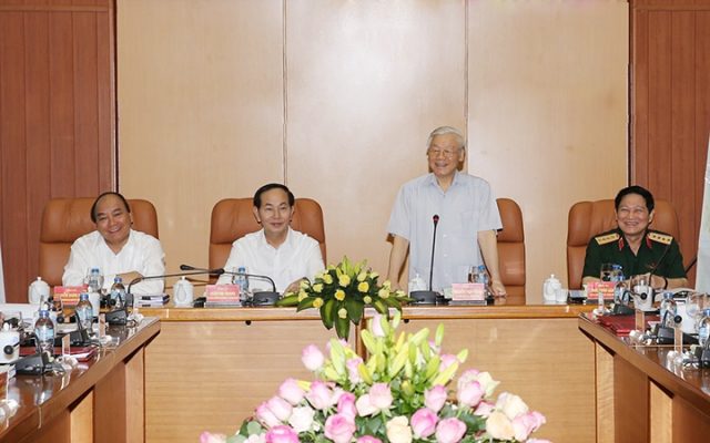 Tổng Bí thư Nguyễn Phú Trọng chủ trì hội nghị Quân ủy Trung ương