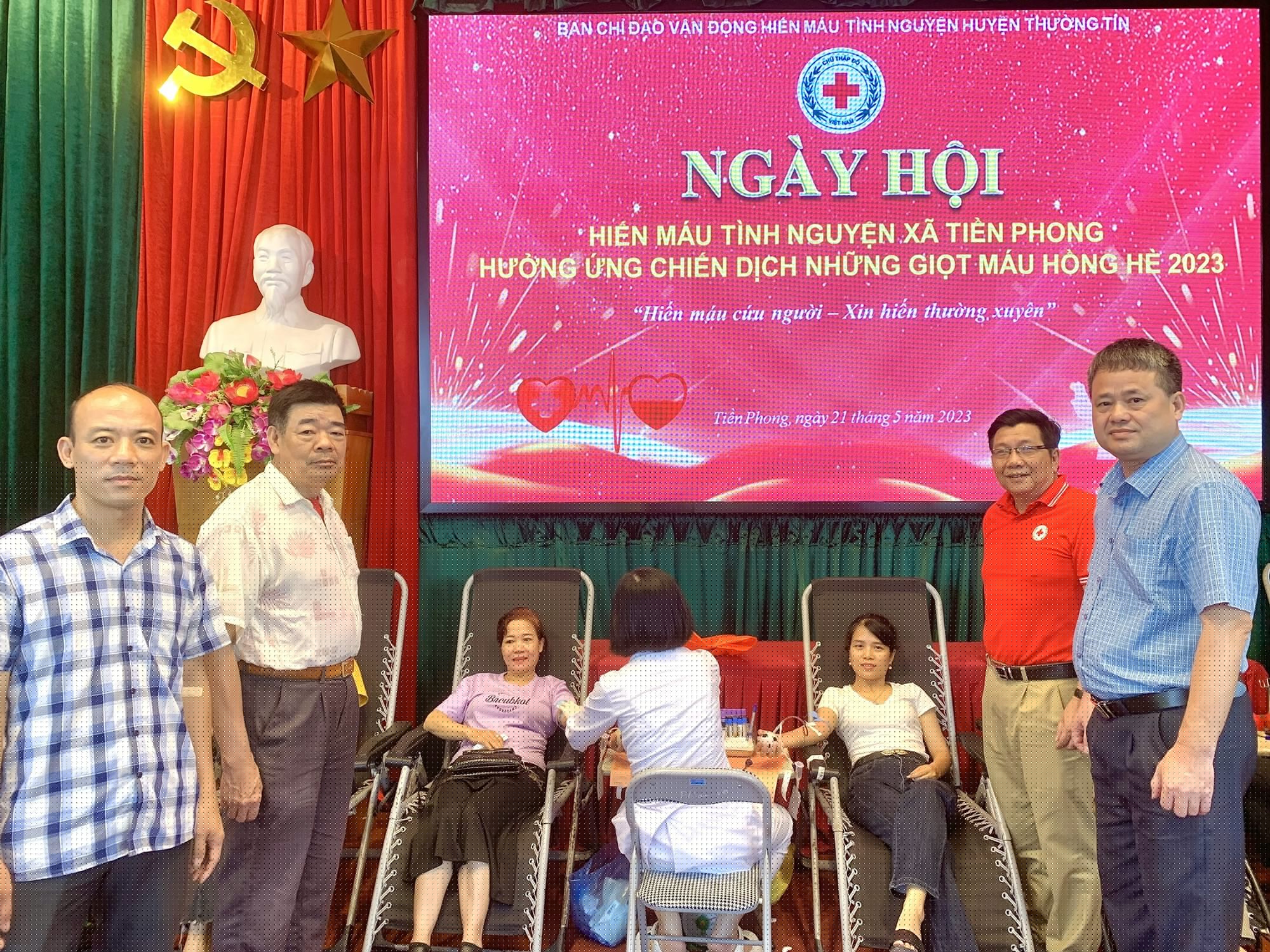 Hà Nội: Gần 200 tình nguyện viên xã Tiền Phong tham gia hiến máu tình nguyện