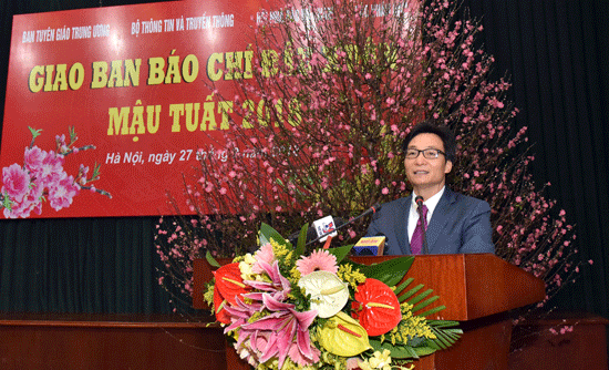Giao ban báo chí đầu Xuân Mậu Tuất 2018