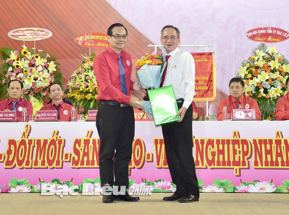 Đại hội đại biểu Hội Chữ thập đỏ tỉnh Bạc Liêu lần thứ VIII, nhiệm kỳ 2022 - 2027
