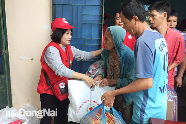 Hội Chữ thập đỏ tỉnh Đồng Nai tặng 1 ngàn phần quà cứu trợ tại 2 tỉnh Quảng Ngãi, Quảng Nam