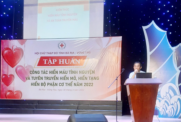 Bà Rịa-Vũng Tàu: Tập huấn tuyên truyền về hiến máu tình nguyện và hiến bộ phận cơ thể người