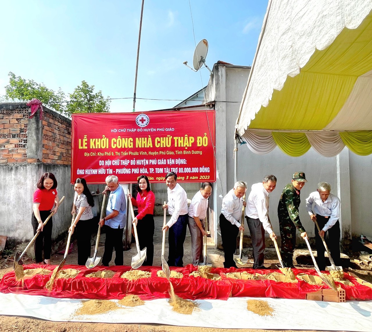 Bình Dương: Khởi công xây dựng nhà chữ thập đỏ cho gia đình có hoàn cảnh khó khăn