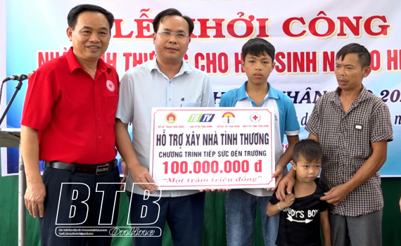 Thái Bình: Khởi công xây dựng nhà tình thương cho học sinh nghèo vượt khó tại huyện Quỳnh Phụ