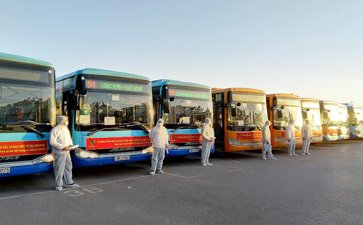 Hà Nội đón 286 công dân từ Bắc Giang trở về