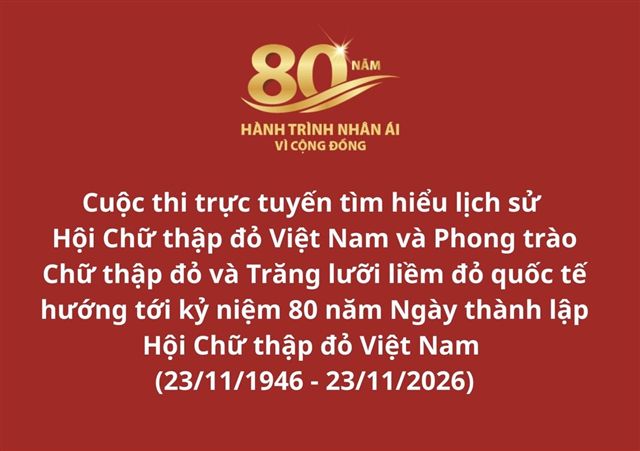 Tìm hiểu hành trình 80 năm Hội Chữ thập đỏ Việt Nam qua Cuộc thi trực tuyến