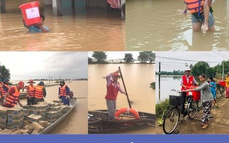 Trung ương Hội Chữ thập đỏ Việt Nam kêu gọi ủng hộ người dân các tỉnh miền Trung bị ảnh hưởng lũ lụt