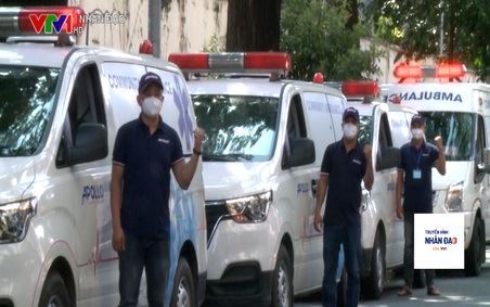 Chuyến xe cứu thương tình nguyện tại HCM hỗ trợ F0 cách ly, điều trị VTV1 Ngày 11.10.2021