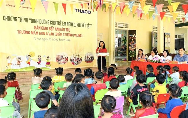 Quảng Trị: Bàn giao bếp ăn bán trú tại Trường Mầm non A Vao, xã Tà Rụt