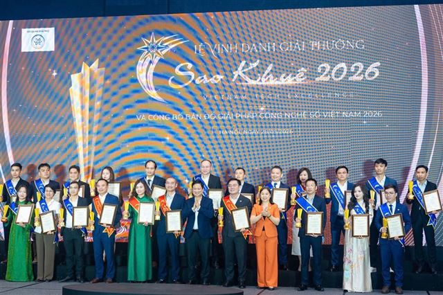 Trao giải thưởng Sao Khuê 2026: Tôn vinh 123 giải pháp công nghệ Việt Nam
