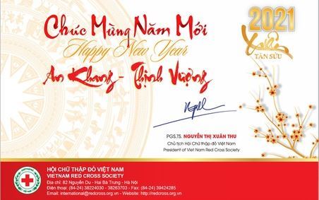 Chủ tịch Hội Chữ thập đỏ Việt Nam gửi thư chúc mừng năm mới 2021