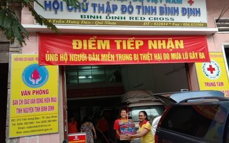 Bình Định: Các cấp Hội Chữ thập đỏ tích cực vận động ủng hộ miền Trung