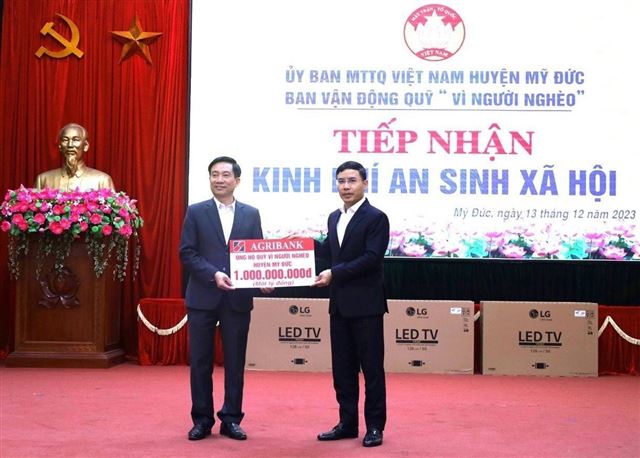 Agribank tích cực phát huy trách nhiệm xã hội đối với cộng đồng