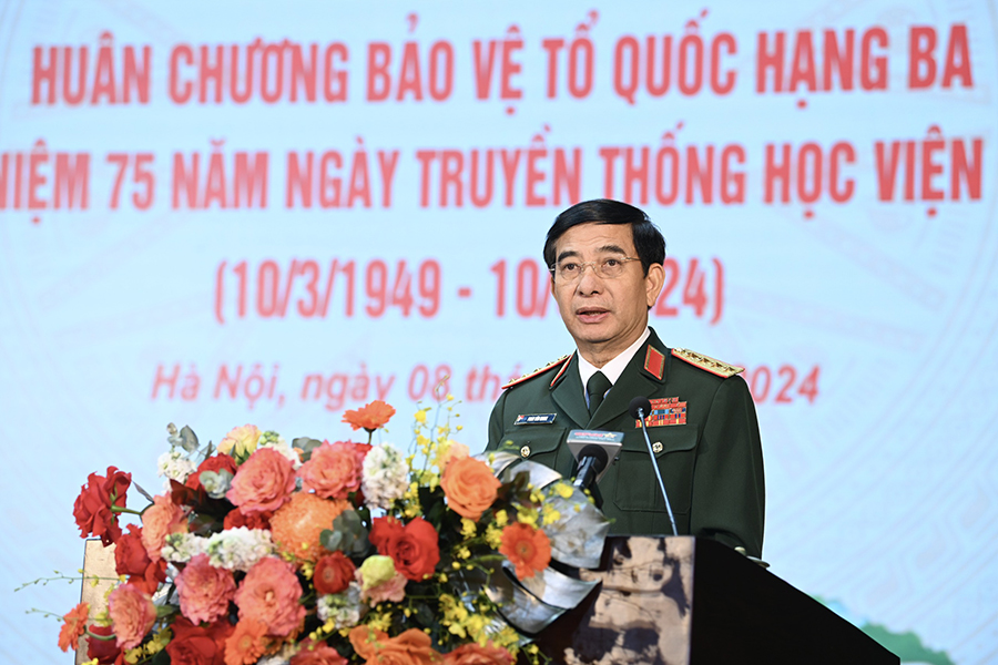 Đại tướng Phan Văn Giang phát biểu tại buổi lễ