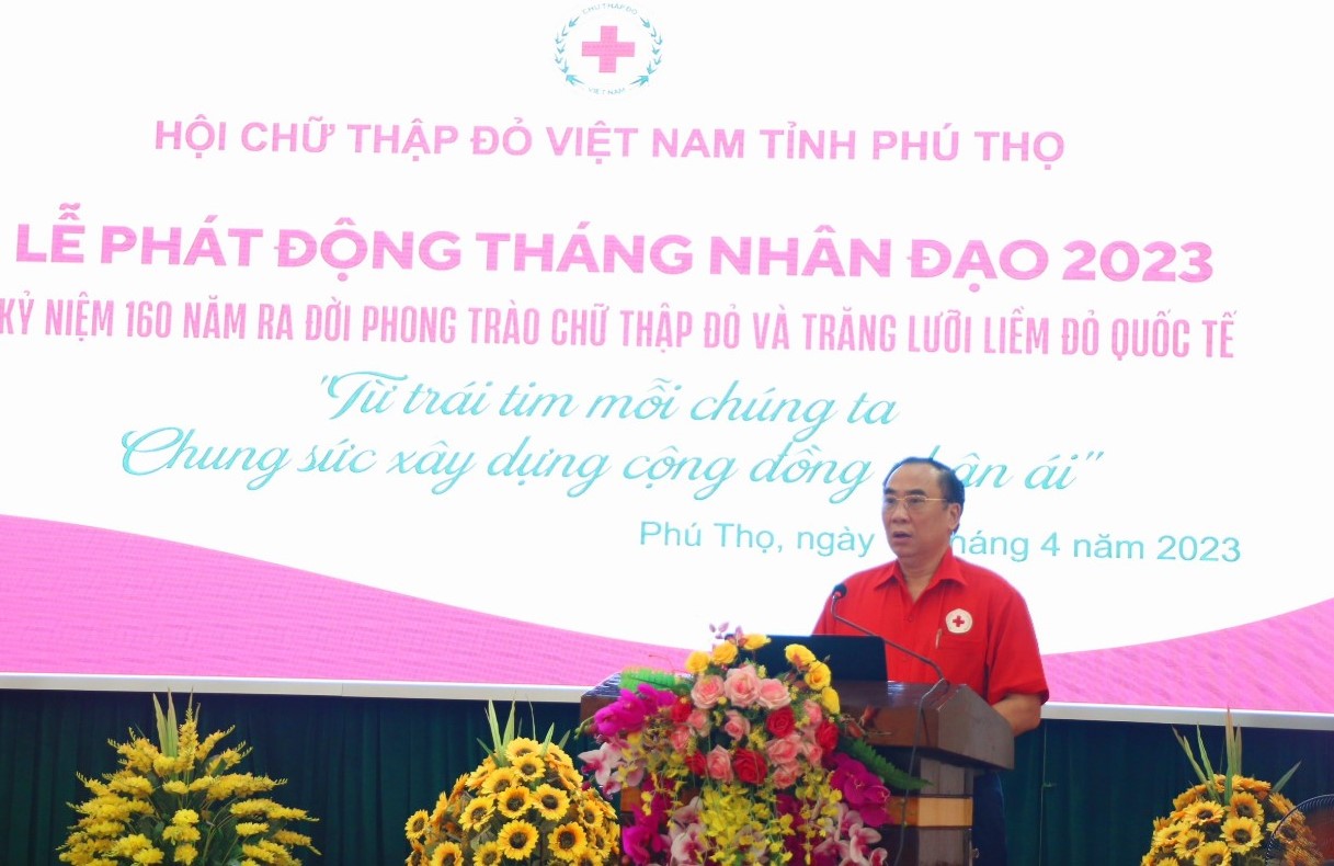 Phú Thọ: Tổ chức Lễ phát động Tháng Nhân đạo năm 2023 - Ảnh 1.