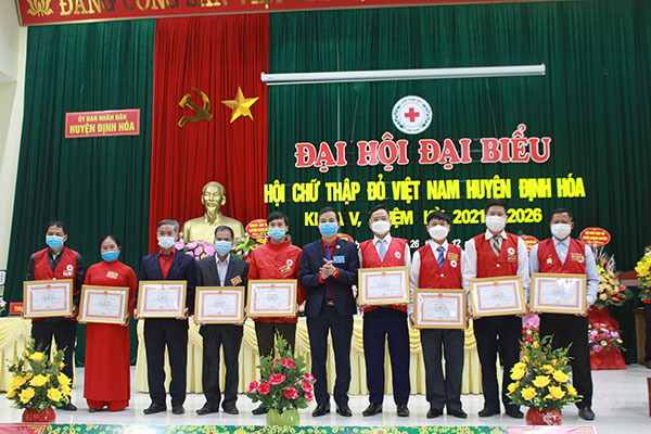 Thái Nguyên: Đại hội Hội Chữ thập đỏ huyện Định Hóa khóa V, nhiệm kỳ 2021 - 2026 - Ảnh 3.