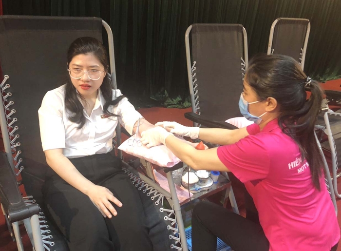 Bắc Kạn: Huyện Ngân Sơn tổ chức hiến máu tình nguyện - Ảnh 1.