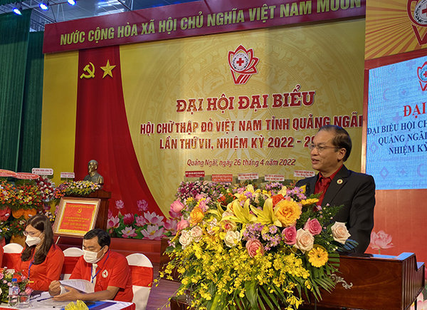 Đại hội đại biểu Hội Chữ thập đỏ tỉnh Quảng Ngãi nhiệm kỳ 2022-2027 – “Đoàn kết – Đổi mới – Hiệu quả - Nhân ái” - Ảnh 1.